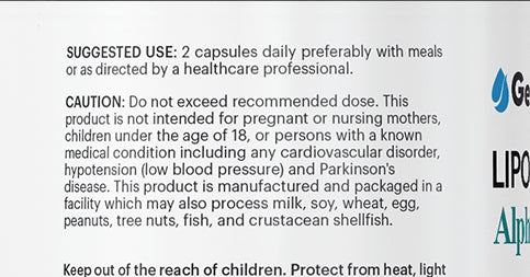GenuinePurity Liposomal ALA - Suggested Use