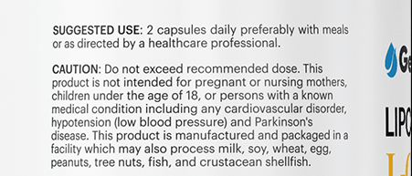 GenuinePurity Liposomal L-Glutathione - Suggested Use