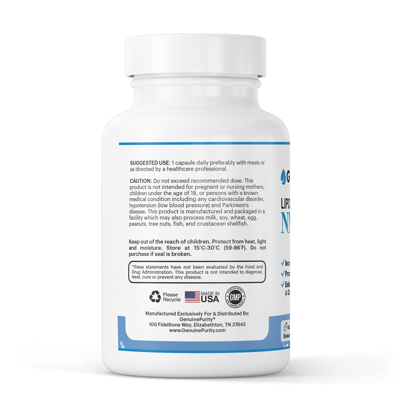 Liposomal NMN