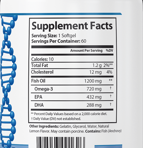 GenuinePurity Omega 3 Fish Oil