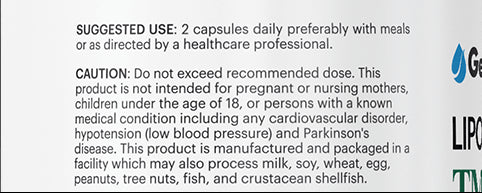 GenuinePurity Liposomal TMG - Suggested Use